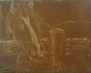 Horse Etched in Paint
